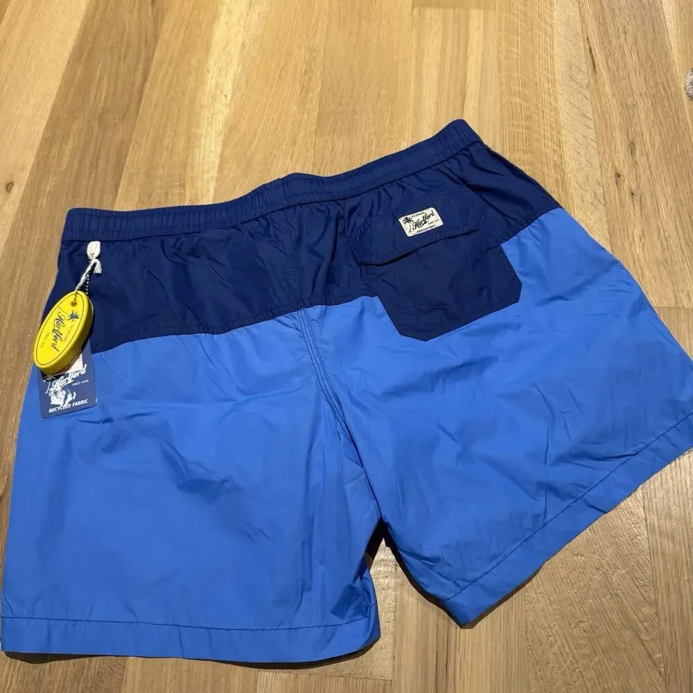 Hartford Men’s Swim Shorts Trunks Mesh Lined 6” Inseam Blue Bicolor Size XXL NWT